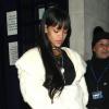 Rihanna quitte le Tramp à l'issue de l'after-party de Drake, suivant son concert à l'O2 Arena. Londres, le 26 mars 2014.
