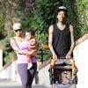 Amber Rose, Wiz Khalifa et leur fils Sebastian à Los Angeles, le 28 janvier 2014.
