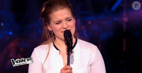 Jacynthe éliminée après une prestation impressionnante lors de l'ultime épreuve de The Voice 3 sur TF1 le samedi 29 mars 2014