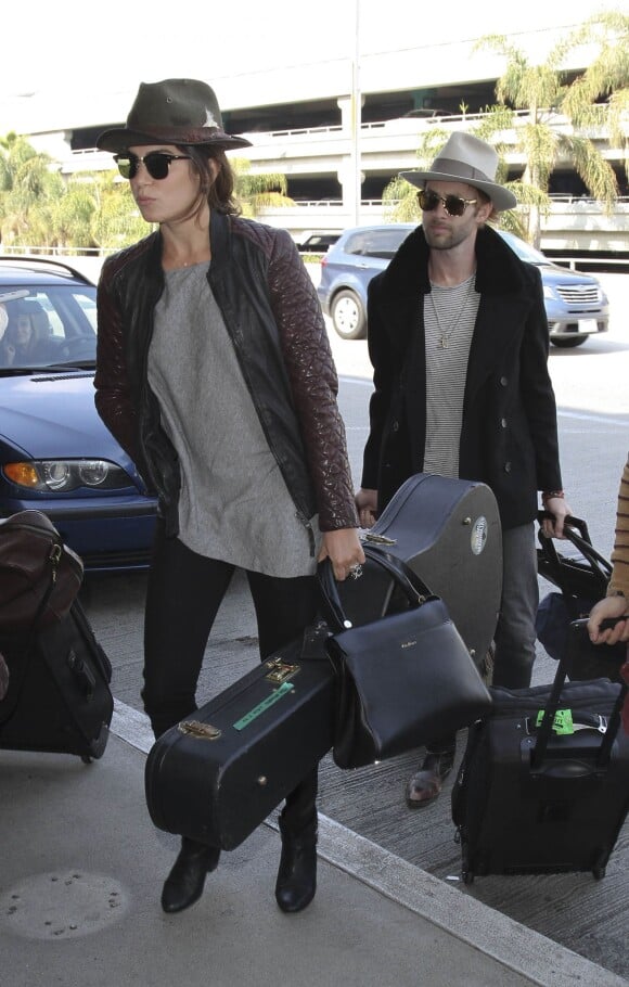 Nikki Reed et son mari Paul Mcdonald à Los Angeles, en novembre 2013.