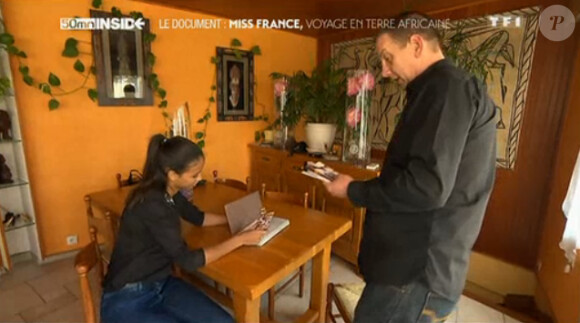 Flora Coquerel et son papa dans 50 Minutes Inside sur TF1, le samedi 29 mars 2014.