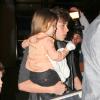 Victoria Beckham arrive à l'aéroport de Los Angeles avec Brooklyn, Cruz et Harper, trois de ses quatre enfants. Los Angeles, le 28 mars 2014.