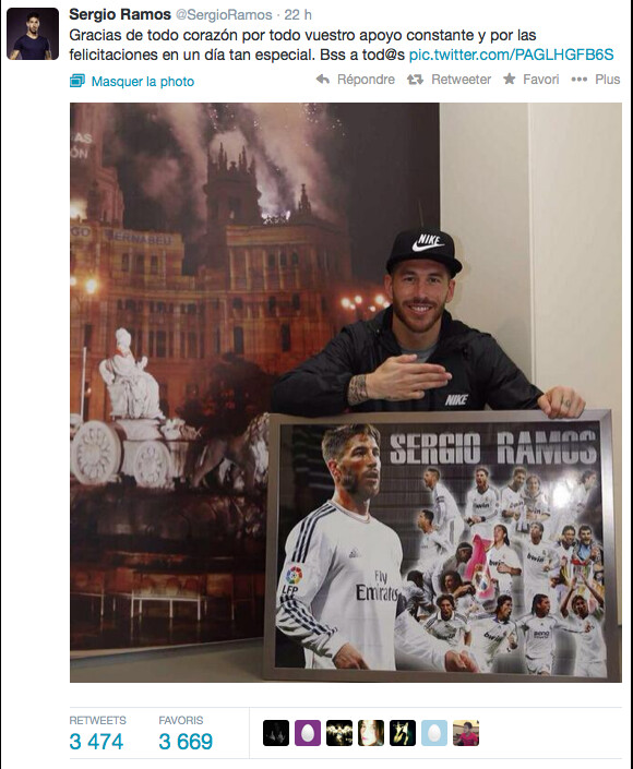 Sergio Ramos, défenseur star du Real Madrid, fêtait le 30 mars 2014 ses 28 ans. Il a répondu sur Twitter à tous les sympathiques messages reçus.