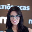 Pilar Rubio, compagne de Sergio Ramos, le 17 octobre 2013 lors de la présentation de lunettes Multiopticas à Madrid.