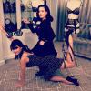 Hilaria Baldwin et Dita Von Teese, deux divas qui font la paire. Le 30 mars 2014.