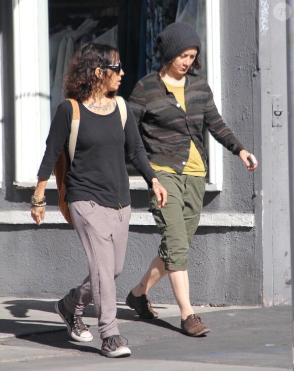 Sara Gilbert et Linda Perry à Beverly Hills, le 19 janvier 2014.