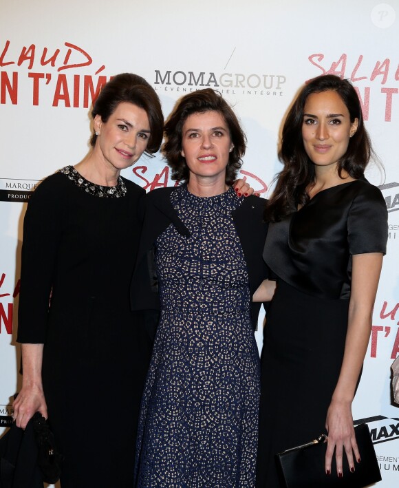 Valérie Kaprisky, Irène Jacob et Sarah Kazemy à l'avant-première du film Salaud on t'aime à l'UGC Normandie sur les Champs-Elysées à Paris le 31 mars 2014.