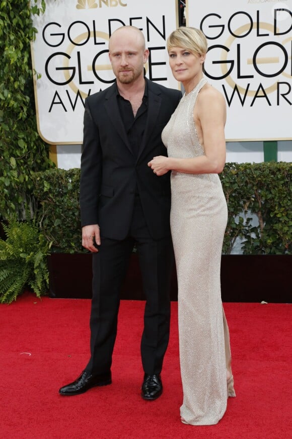 Ben Foster et sa fiancée Robin Wright lors des Golden Globes 2014