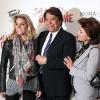 Bernard Tapie avec sa femme Dominique et sa fille Sophie à l'avant-première du film Salaud on t'aime à l'UGC Normandie sur les Champs-Elysées, Paris, le 31 mars 2014.
