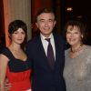 Audrey Tautou, Philippe Douste-Blazy et Claudia Cardinale au dîner en l'honneur d'UNITAID au Conseil économique, social et environnemental à Paris, le 1er avril 2014.
