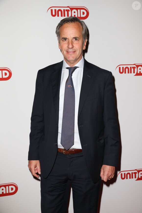 Bernard de la Villardière au dîner en l'honneur d'UNITAID au Conseil économique, social et environnemental à Paris, le 1er avril 2014.