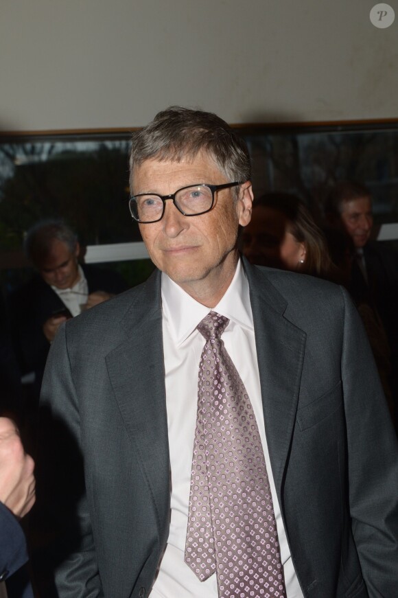Bill Gates au dîner en l'honneur d'UNITAID au Conseil économique, social et environnemental à Paris, le 1er avril 2014.