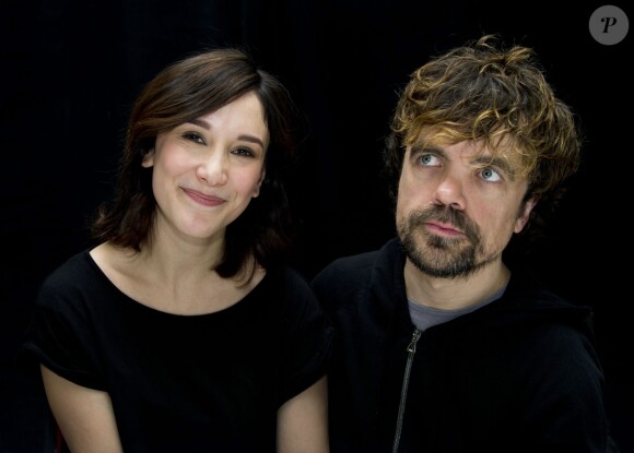 Sibel Kekilli et Peter Dinklage - Conférence de presse de la série "Game of Throne" à New York le 19 mars 2014.
