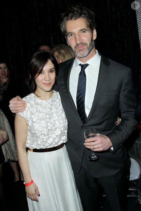 Sibel Kekilli et David Benioff (cocréateur de la série) à l'after-party de l'avant-première de la saison 4 de "Game of Thrones" à New York, le 18 mars 2014. 