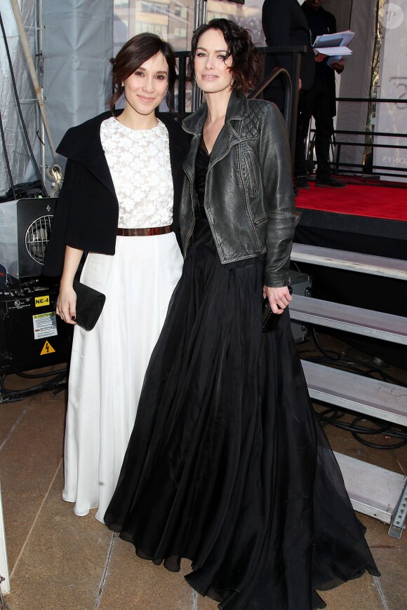 Sibel Kekilli et Lena Headey à l'avant-première de la saison 4 de "Game of Thrones" à New York, le 18 mars 2014.