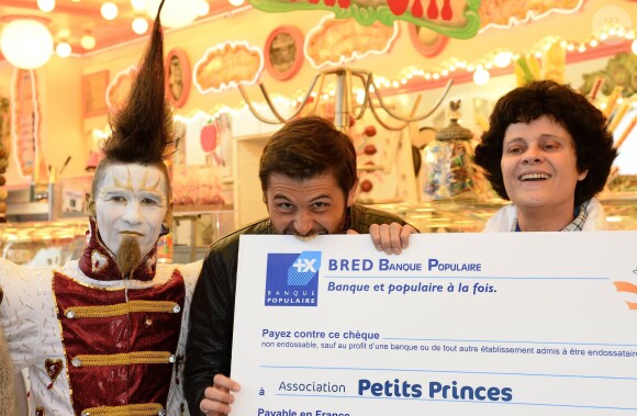 Christophe Beaugrand et Dominique Bayle (cofondatrice de l'association Petits Princes) - Soirée d'ouverture de la "Foire du Trone" au profit de l'association Petits Princes à Paris le 4 avril 2014.