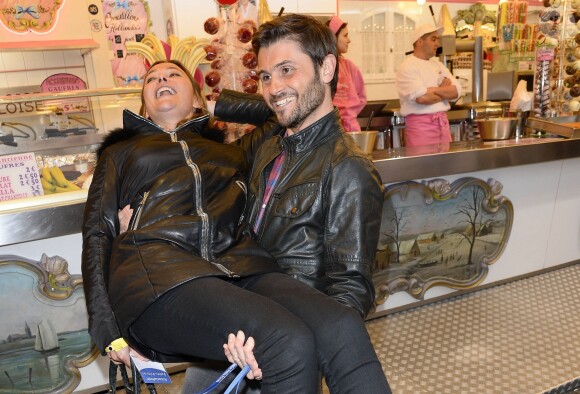 Sandrine Quétier et Christophe Beaugrand - Soirée d'ouverture de la "Foire du Trone" au profit de l'association Petits Princes à Paris le 4 avril 2014.