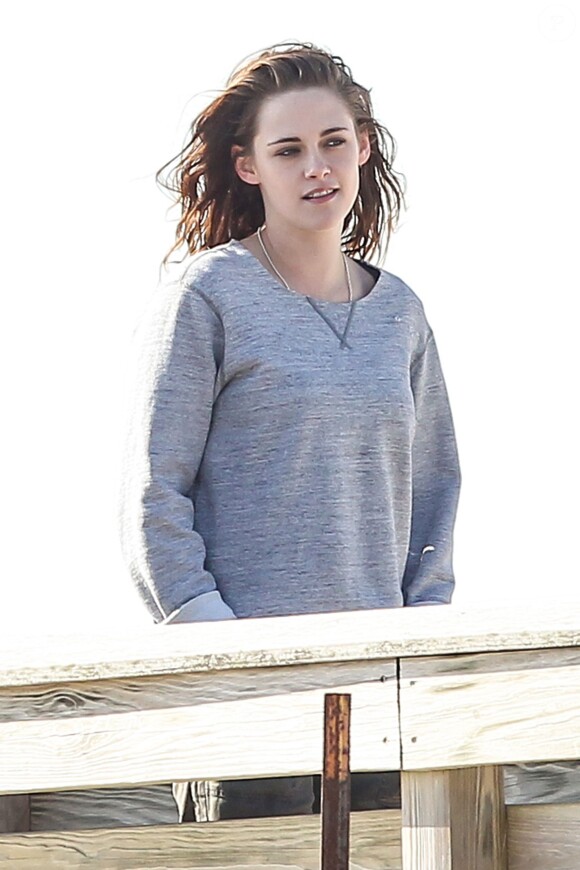 Kristen Stewart sur le tournage du film "Still Alice" à New York, le 21 mars 2014.