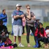 Kevin Federline et sa femme Victoria Prince, assistent au match de foot des fils du jeune homme, le 23 mars 2014 à Los Angeles.