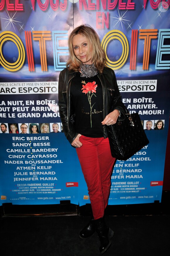Valérie Steffen - Générale de la pièce de théâtre "Rendez-vous en boîte" au théâtre de La Gaîté Montparnasse à Paris, le 7 avril 2014.