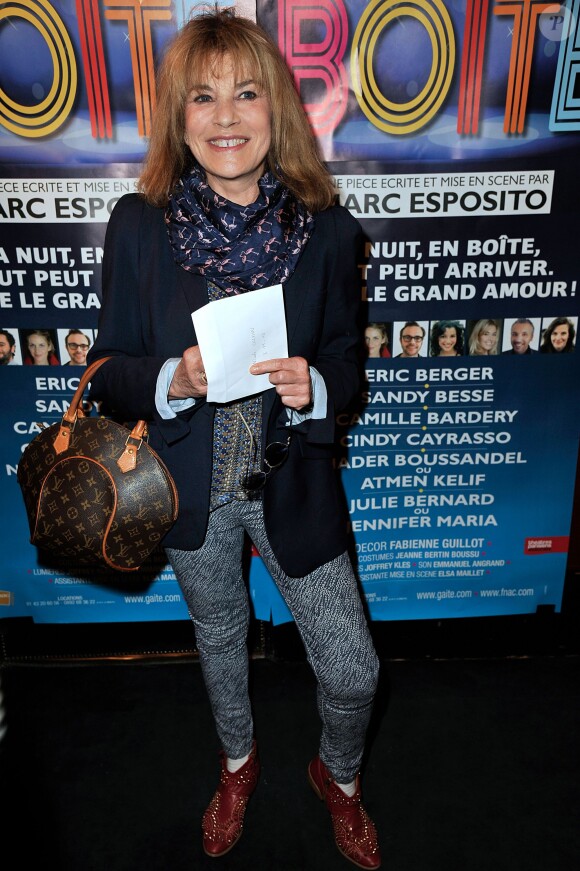 Nicole Calfan - Générale de la pièce de théâtre "Rendez-vous en boîte" au théâtre de La Gaîté Montparnasse à Paris, le 7 avril 2014.