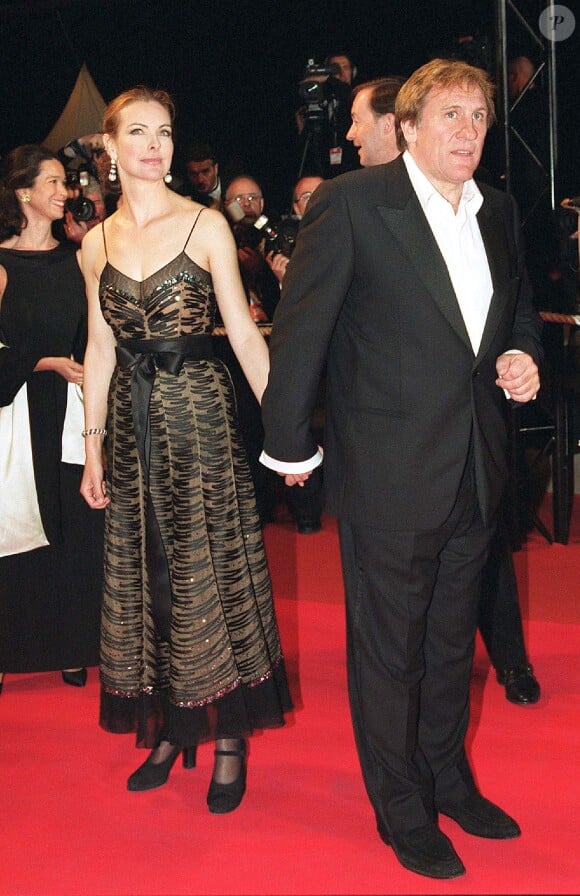 Carole Bouquet et Gérard Depardieu lors du Festival de Cannes 2001