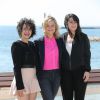Ilana Glazer, Amy Poelher, Abbi Jacobson - Photocall de Broadcity au Miptv de Cannes, le 7 Avril 2014.
