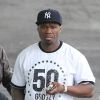 Exclusif - 50 Cent, de son vrai nom Curtis James Jackson III, quitte le MIPTV de Cannes et arrive à l'aéroport de Nice le 8 avril 2014.