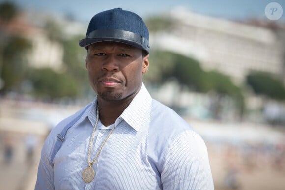 50 Cent , de son vrai nom Curtis James Jackson III lors du photocall de la série "Power" au MIPTV à Cannes, le 7 avril 2014.