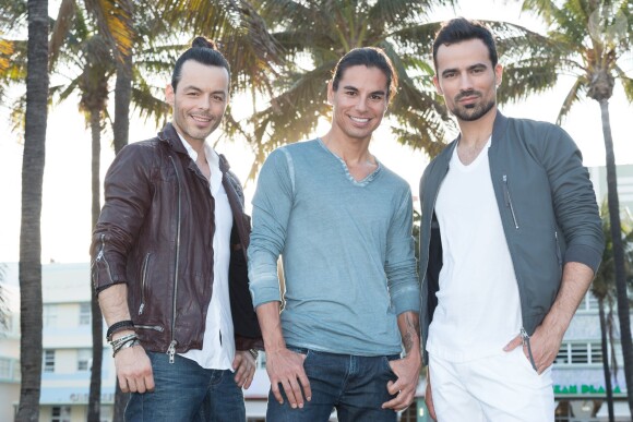 Les Latin Lovers Nuno Resende, Julio Iglesias Jr. et Damien Sargue, en 2014