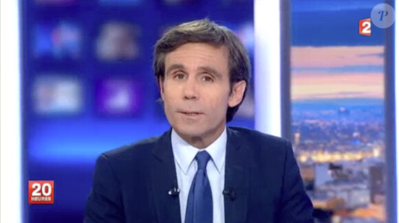David Pujadas dans le JT de 20 heures du mercredi 9 avril 2014 sur France 2.