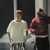 Justin Bieber enregistre un nouvel opus dans les studios Hit Factory en compagnie de la jeune Madison Beer à Miami, le mardi 8 avril 2014.