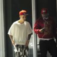  Justin Bieber enregistre un nouvel opus dans les studios Hit Factory en compagnie de la jeune Madison Beer &agrave; Miami, le mardi 8 avril 2014. 
