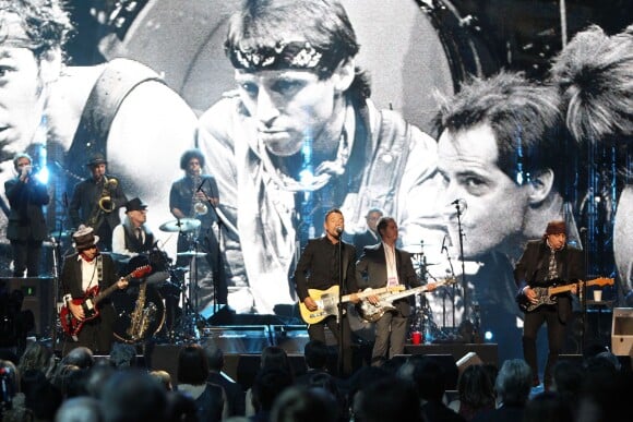 Bruce Springstein et The E Street Band - Concert d'intronisation au Rock and Roll Hall of Fame, à New York le 10 avril 2014.