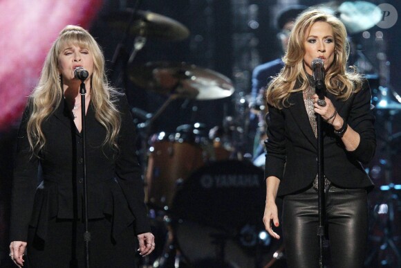 Stevie Nicks et Sheryl Crow - Concert d'intronisation au Rock and Roll Hall of Fame, à New York le 10 avril 2014.