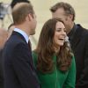 Kate Middleton et le prince William inauguraient l'Avantidrome, le vélodrome de Cambridge, le 12 avril 2014, au sixième jour de leur tournée en Nouvelle-Zélande.