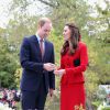 Le prince William et Kate Middleton ont inauguré l'espace visiteurs des Jardins botaniques de Christchurch, le 14 avril 2014 au 8e jour de leur tournée en Nouvelle-Zélande.