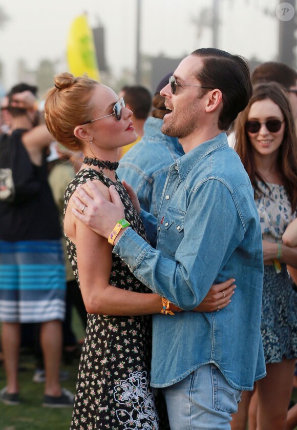Kate Bosworth et Michael Polish lors du premier week-end du festival de Coachella. Avril 2014.