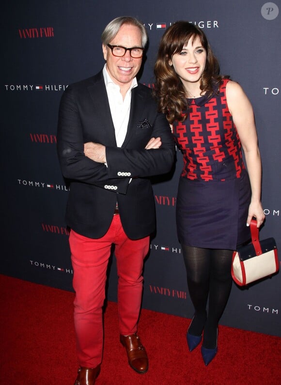 Tommy Hilfiger et Zooey Deschanel assistent à leur soirée au London Hotel. West Hollywood, le 9 avril 2014.