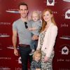 James Van Der Beek, son épouse Kimberly et leurs deux enfants Olivia et Joshua assistent à la 11e édition de la soirée caritative de John Varvatos, au profit de la Stuart House. Los Angeles, le 13 avril 2014.