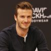 David Beckham présente sa collection bodywear pour H&M à Berlin, le 19 mars 2014