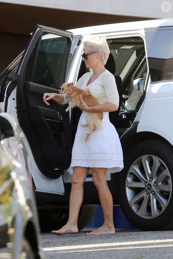 Pamela Anderson à Los Angeles, le 19 janvier 2014.