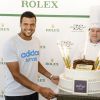 Jo-Wilfried Tsonga célèbre son 29e anniversaire le 17 avril dans les salons Rolex du Masters 1 000 de Monte-Carlo