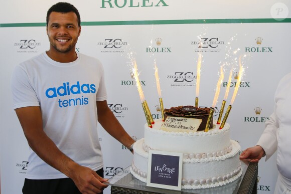 Jo-Wilfried Tsonga célèbre son 29e anniversaire le 17 avril dans les salons Rolex du Masters 1 000 de Monte-Carlo