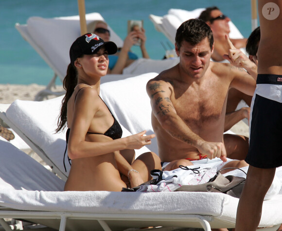 Christian Vieri et Melissa Satta à Miami, le 25 décembre 2007. 