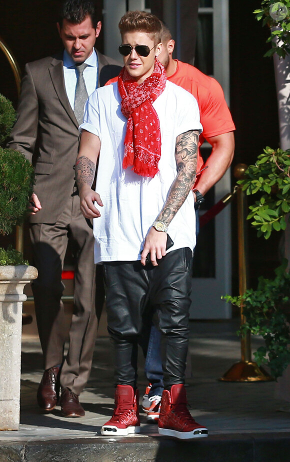 Justin Bieber à Beverly Hills, le 16 avril 2014.