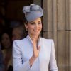 Le prince William, duc de Cambridge, et Kate Catherine Middleton, duchesse de Cambridge, arrivent à la cathédrale St Andrews à Sydney pour assister à la messe de Pâques. Le 20 avril 2014.