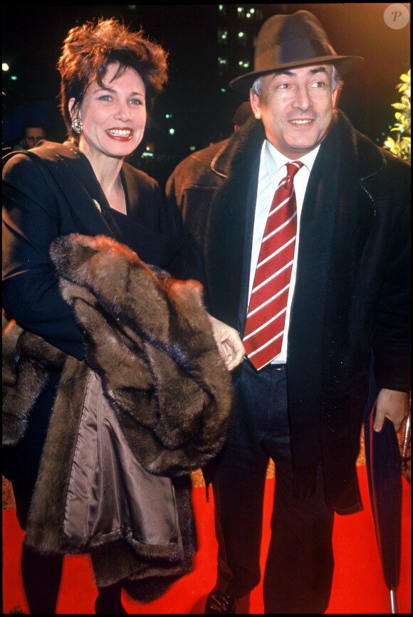Domnique Strauss-Kahn et Anne Sinclair à Paris le 12 janvier 1994.