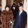 Domnique Strauss-Kahn et Anne Sinclair à Paris le 28 janvier 1998. 