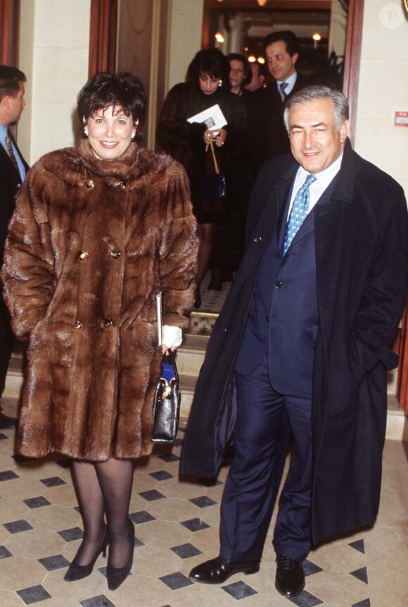 Domnique Strauss-Kahn et Anne Sinclair à Paris le 28 janvier 1998. 